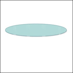 30" Diameter Glass Shelf Topper for Round Racks - 2 PACK - 1