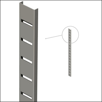 46" High SlatStrip with 17 Slat Opening Slits - 1