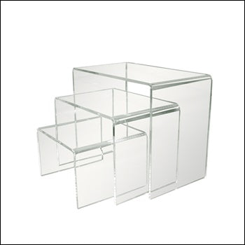 Set of 3 Acrylic Display Risers - 1