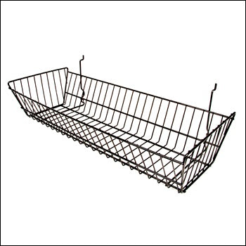 24"W x 10"D x 5"H Double Sloping Basket - Set of 6 - Multiple Finish Options - 1