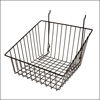 12"W x 12"D x 8"H Sloped Front Basket - Set of 6 - Multiple Finish Options - 1