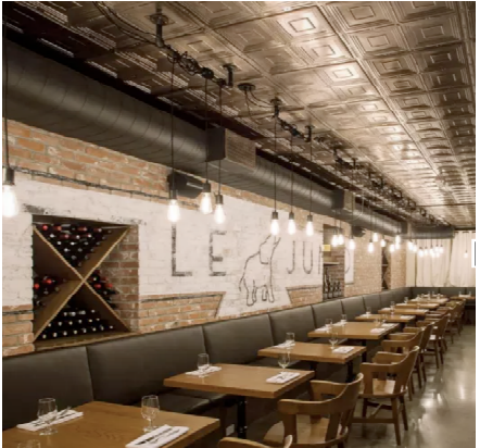 Ceiling tiles display
