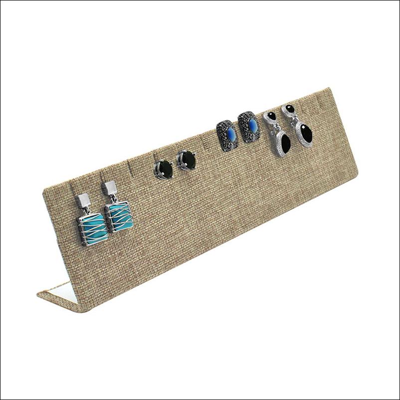 Long Burlap Earring / Pendant Stand - 1