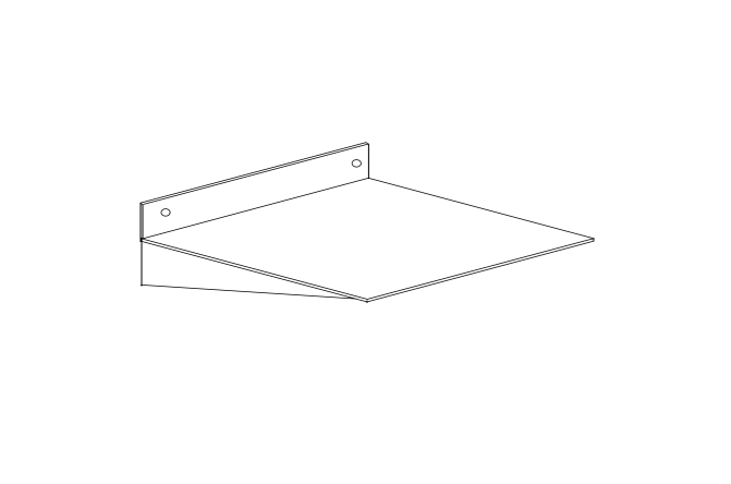 Braced Shelves Wall mount or Slatwall - 1