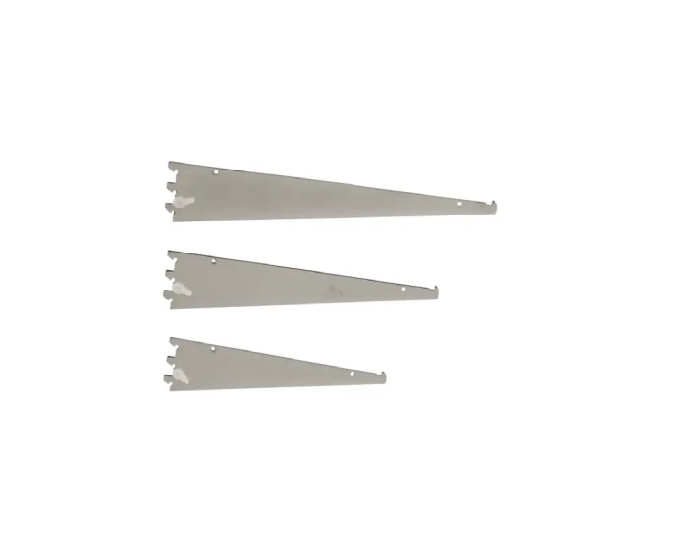 Universal Shelf Bracket With Nylon Stabilizer Shelf bracket with for use with 1/2" slots on 1" centers. Brackets have a nylon stabilizer for added rigidity. - 1