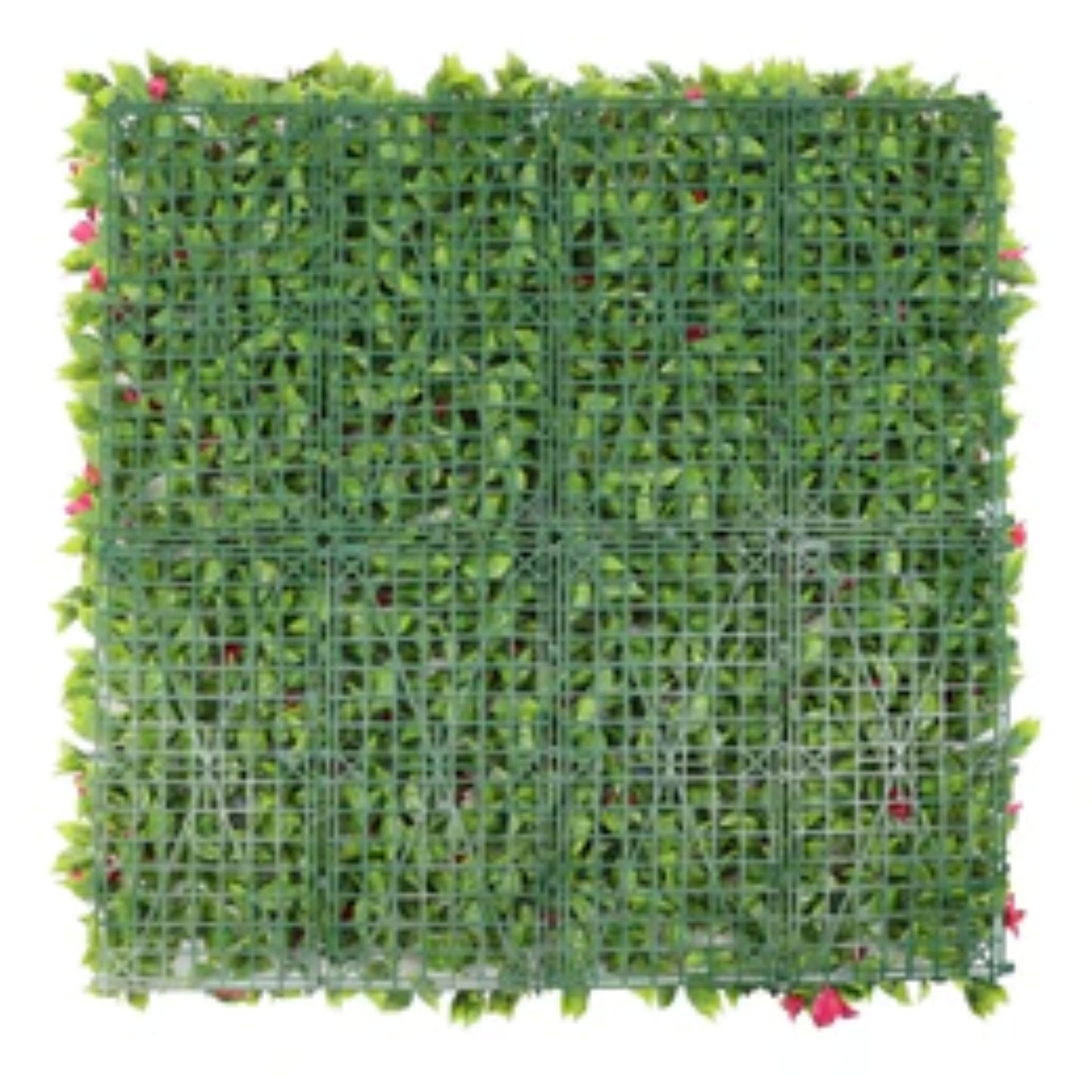 uv-resistant artificial flowering green wall panel back view
