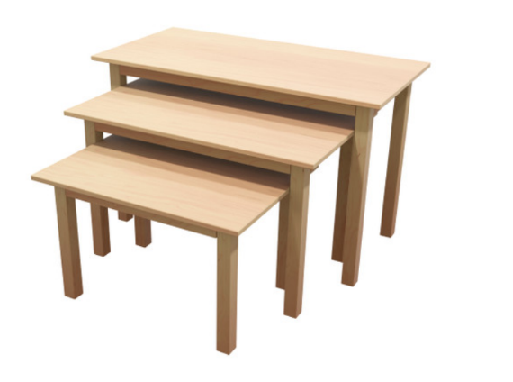 Nesting Table Set Maple Fabrication Clear finish (Staining is available) - 1