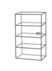 Acrylic 4 Shelf Tower-W 15.5"W x 7.5"D x 21"H - 1