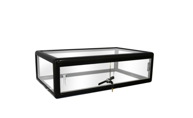Metal Horiz. Counter Case with Lock 30"L x 18"D x 9"H - 1