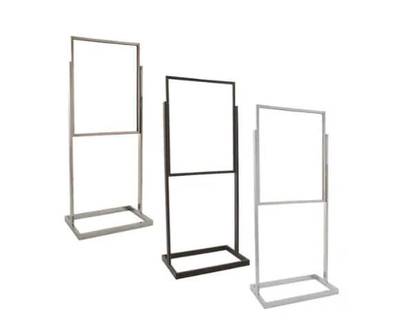22" X 28" SINGLE BULLETIN SIGN HOLDER WITH RECTANGULAR TUBING BASE - 1