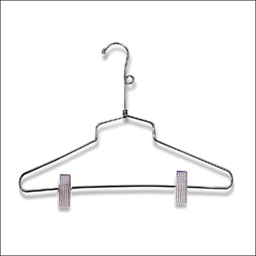 16" Chrome Suit Hangers with Clips - 1