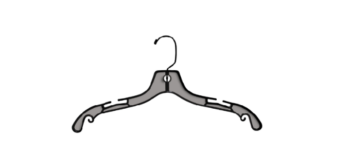 17′′ X-Heavy Weight Smoke Blouse & Dress Hanger - 1