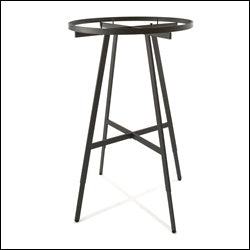 36" dia Round Folding Rack - Rectangular Tubing - Matte Black - 1