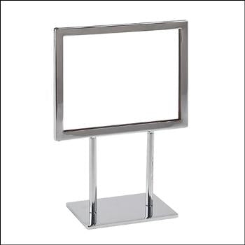 Chrome Countertop Sign Holders - 1