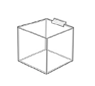 Square Slatwall Acrylic Bins - 1