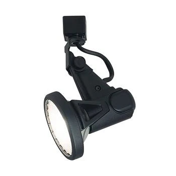 Black PAR30 front-loading gimbal track light featuring a durable die-cast body and movable gimbal ring.