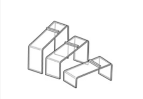 Slanted Shoe Risers Clear acrylic - 1