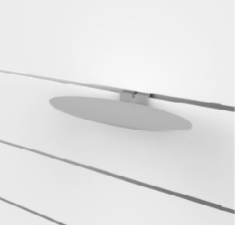 Slatwall Shoe Display Oval Shape Silver Frost Finish Dimensions: 8-3/4" x 3-1/4" Max Weight Load: 4 lbs - 1