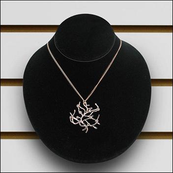 Slat Wall Flocked Necklace Display - 1