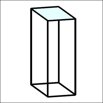 Standard Abstracta Display Pedestal with Glass Top - 1
