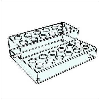2-Tier Acrylic Lipstick Holders - Round Holes - 1