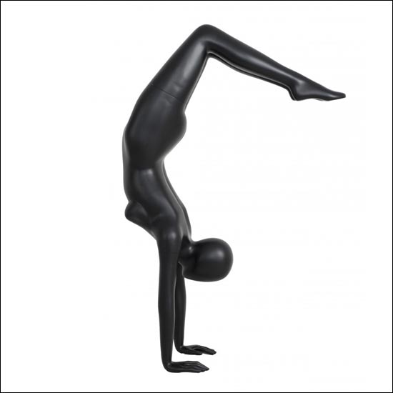 Black Yoga Mannequin Display - Scorpion Pose - 1