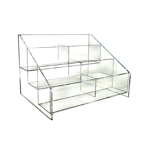 Acrylic Counter Display Bin- 6 Sections 16′′ W x 12′′ D x 10.5′′ H - 1