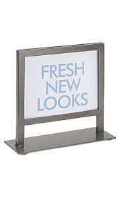 Boutique Sign Holder - Raw Steel - 1