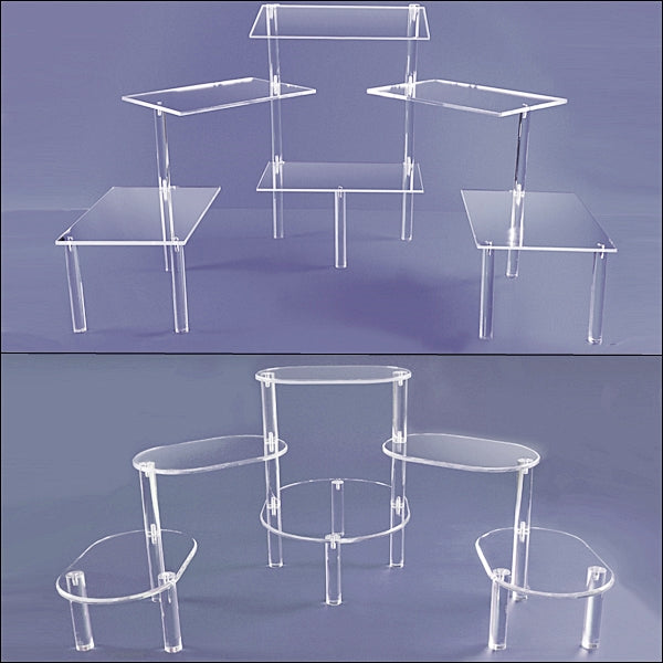 Acrylic Platform Tier Displays - Xtra Large Platforms - 1