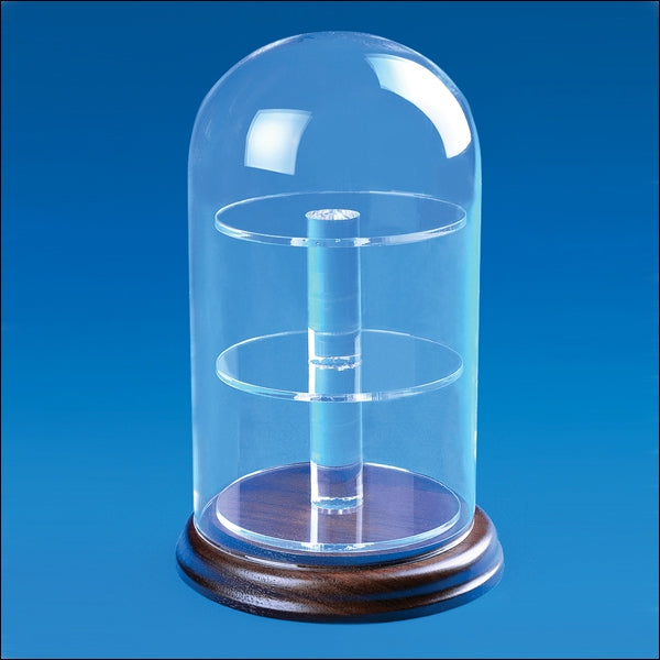 Glass Dome Display with Circular Base & Shelves - 1