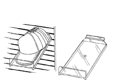Angle acrylic Hat Shelf 6-1/2" x 12" Slanted Cap Shelf with Front Lip for Slatwall Display Holds 12 caps - 1