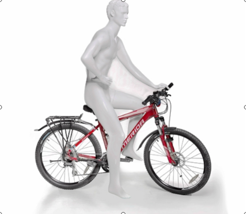 Male Sport Mannequin with Bicycle Riding Pose - 1