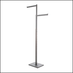 2-Way Rack w/ 2 Rectangular Straight Arms - Raw Steel - 1