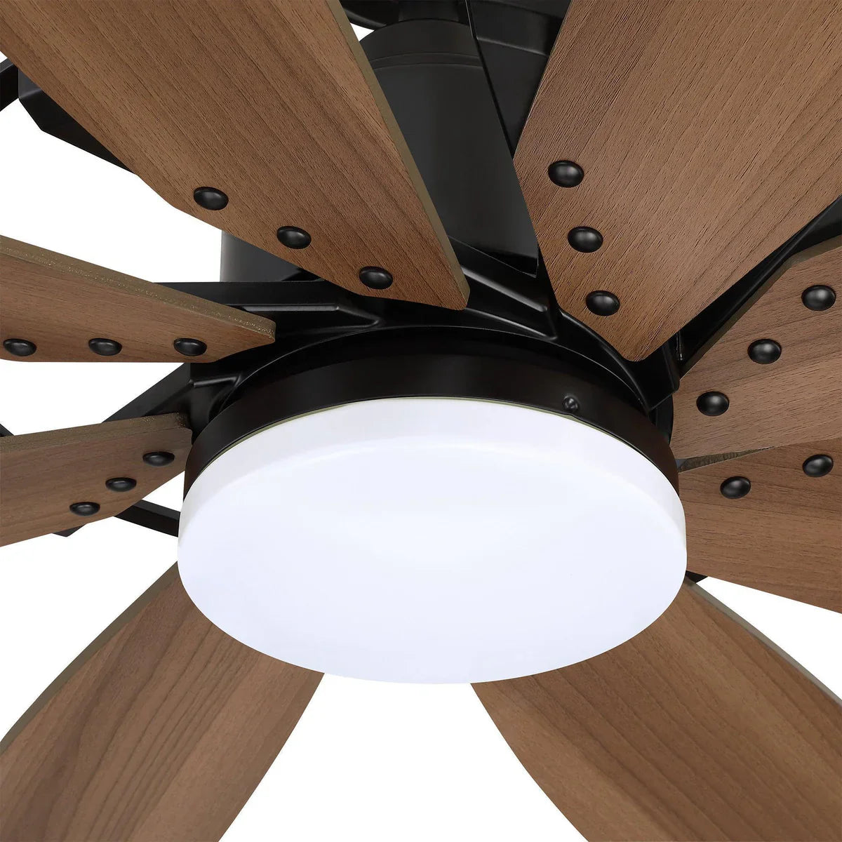 60-Inch Industrial Ceiling Fan with LED Lighting and Remote Control – Reversible DC Motor, 8-Blade Downrod Design