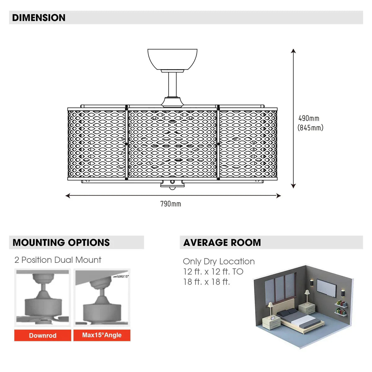 31-inch downrod-mount ceiling fan combining style, lighting, and efficient airflow for hospitality spaces