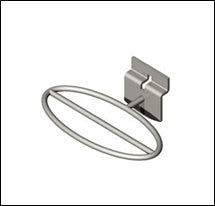 Slatwall Shoe Display Front Face Silver Frost Finish Dimensions: 8-1/2" x 2 1/2" - 2