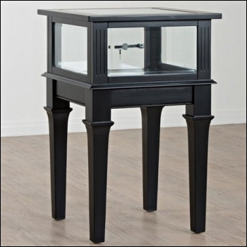 Vintage Stand Showcase with Lock - Antique Black - 1