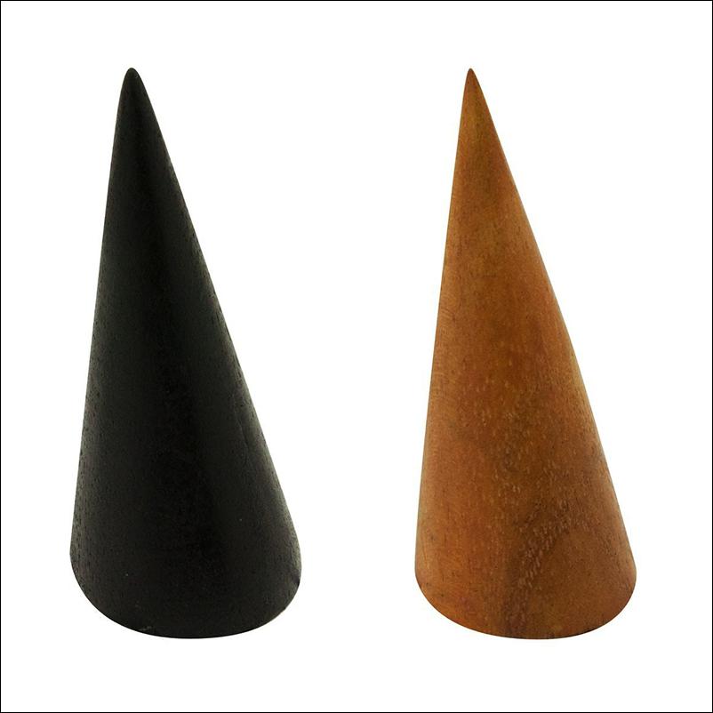 Wood Cone Ring Display - 1