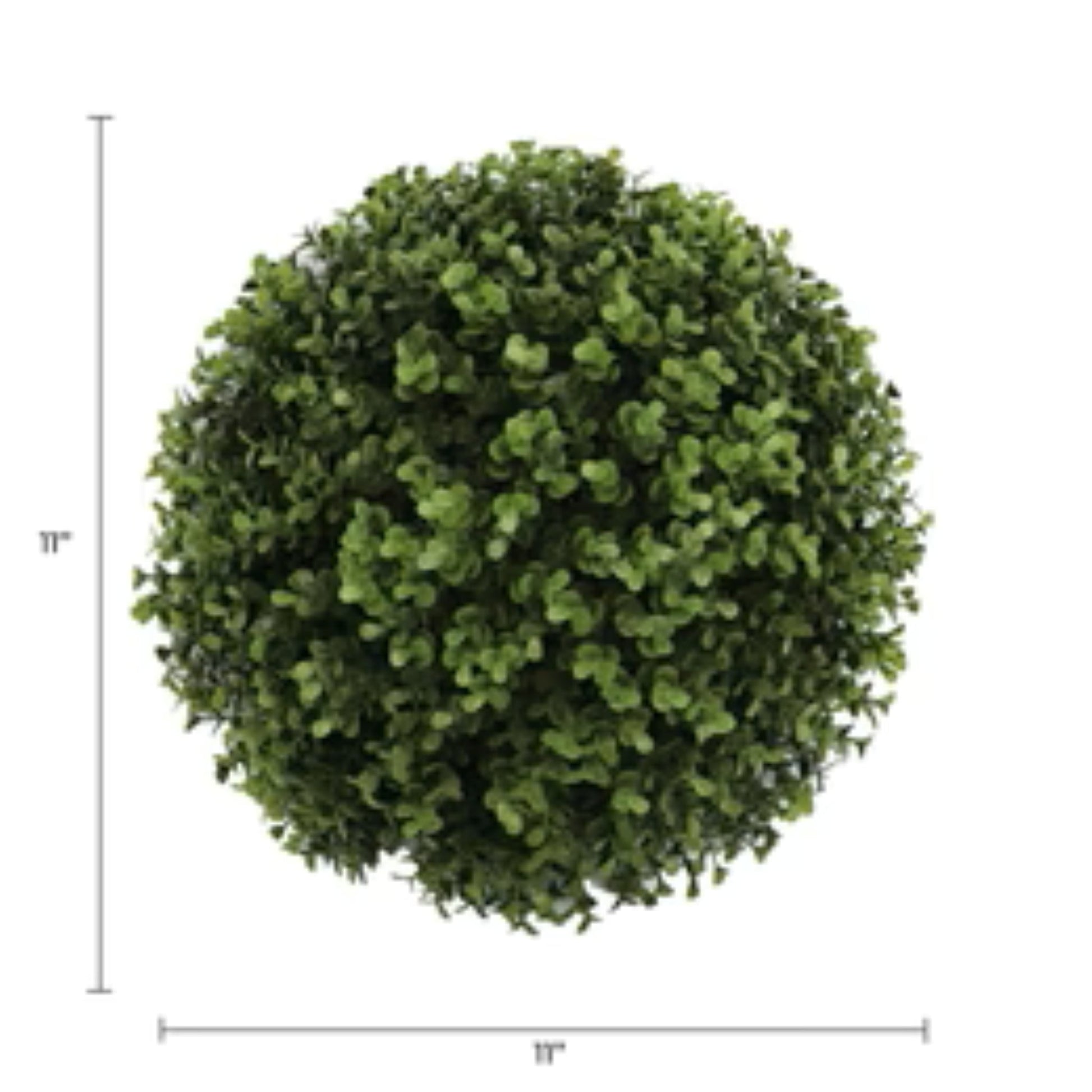 UV-resistant faux boxwood topiary sphere