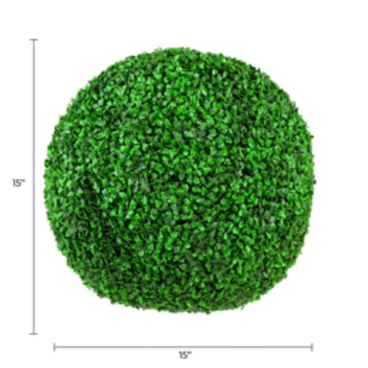 realistic green topiary balls for indoor and outdoor décor