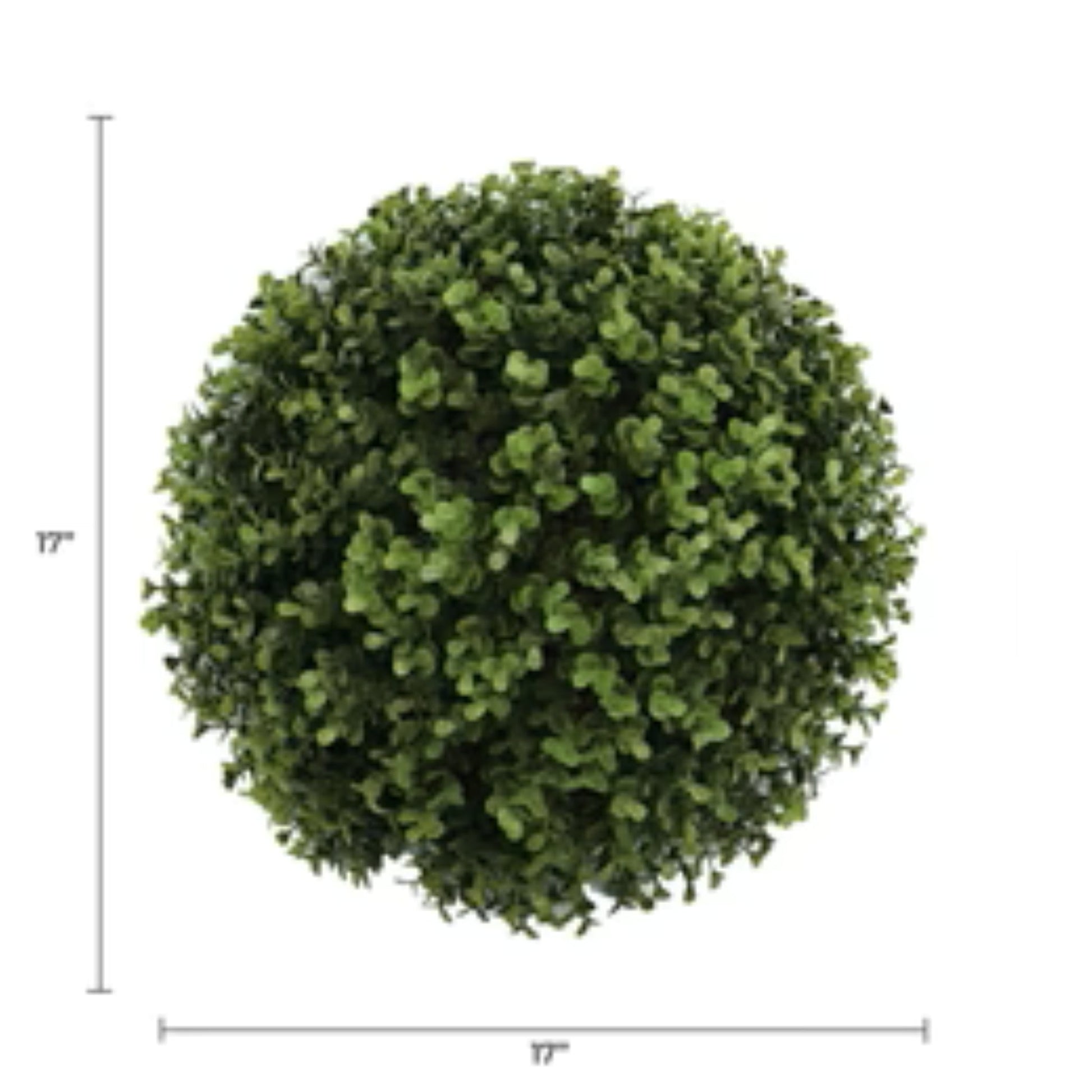 UV-resistant faux boxwood topiary sphere
