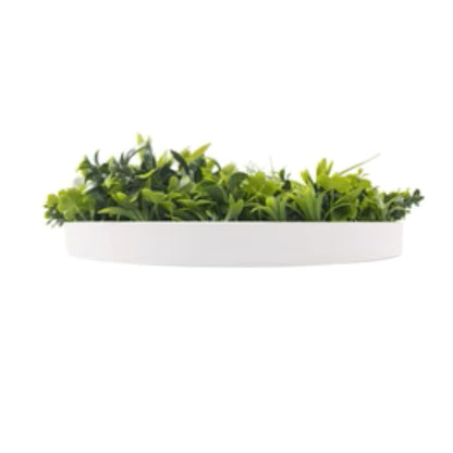 modern artificial greenery disc décor