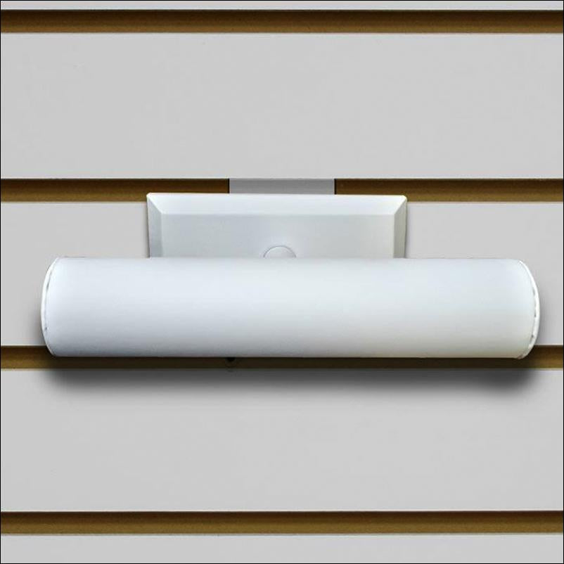 White Leatherette Slatwall T-Bar - 1
