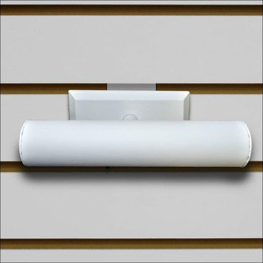 White Leatherette Slatwall T-Bar - 1
