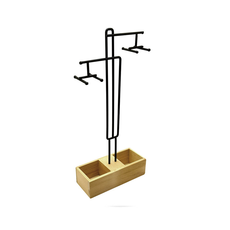 Necklace Wire and Wooden Display - 1