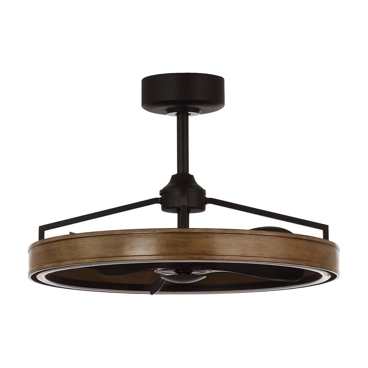 27-inch farmhouse fandelier ceiling fan with LED light and remote control for restaurant interiors