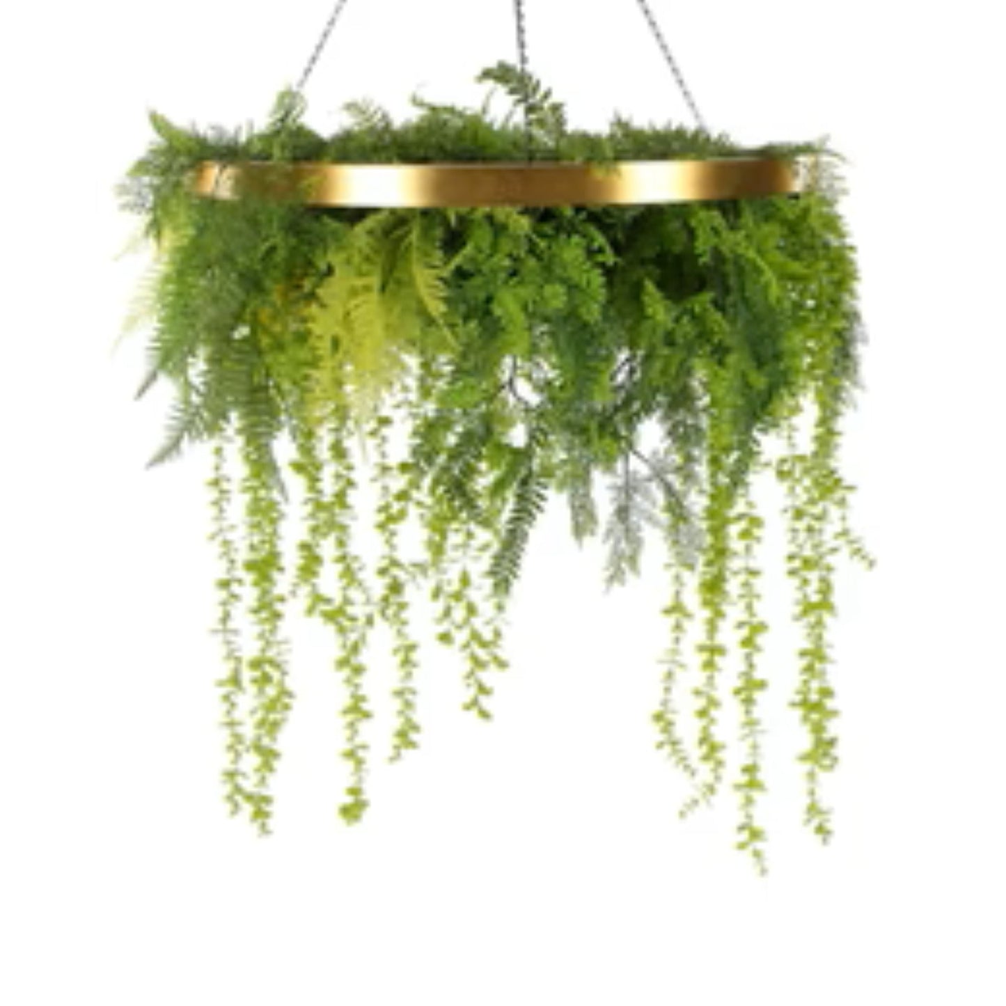 imitation gold 32-inch artificial hanging green wall disc