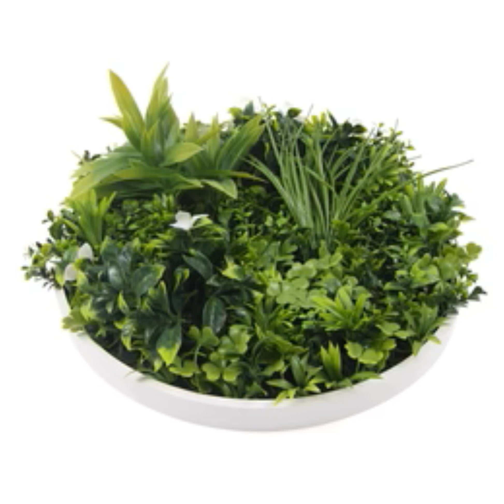 slimline artificial foliage wall disc for indoor or outdoor décor