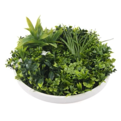 slimline artificial foliage wall disc for indoor or outdoor décor