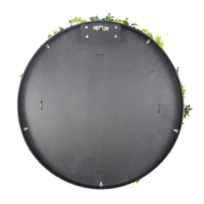 slimline artificial foliage wall disc for indoor or outdoor décor bottom view